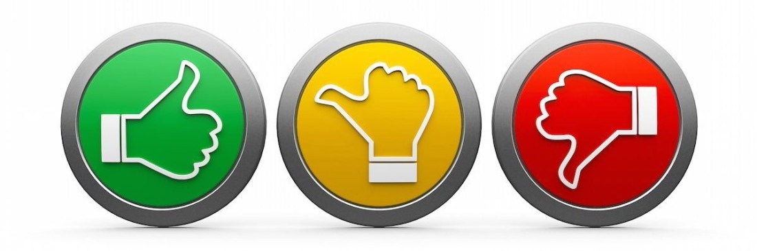 Thumbs up down and sideways